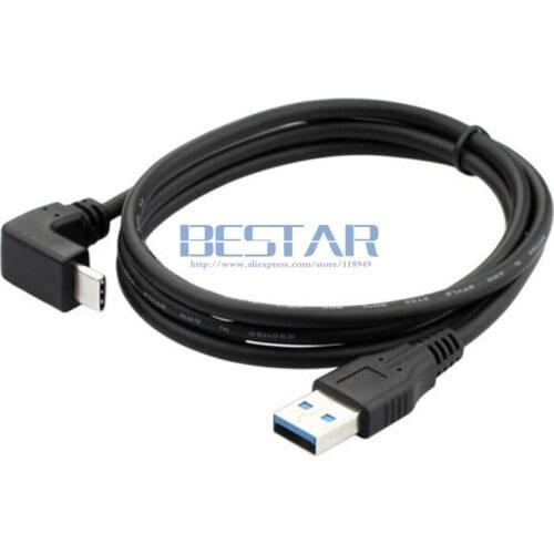 1m 3ft High speed 10Gbps USB 3.0 type A male to reversible USB 3.1 type-c USB3.1 type c Elbow design male extension cable USB-C
