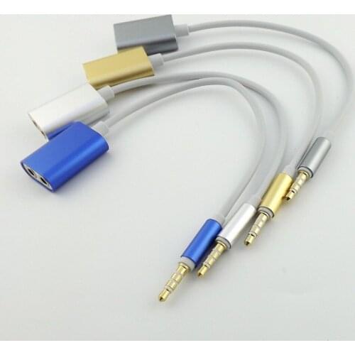 10pcs 3.5mm Stereo Audio Male to 2 Female Headphone Splitter Cable for Phone Mp3 Mp4