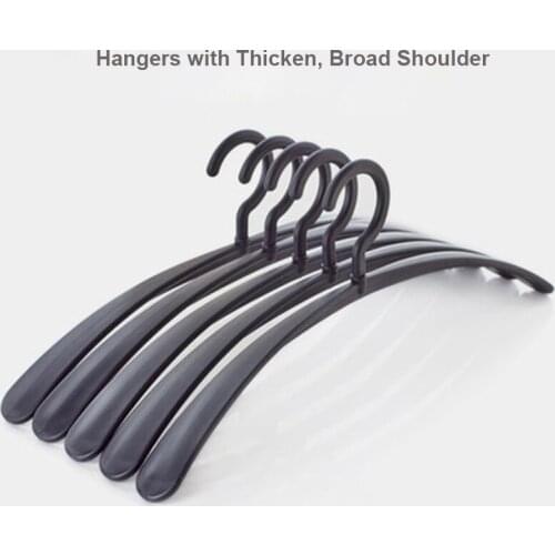 41cm 10 pcs/lot Arc-shaped Suit Hangers Anti-Skid Thick Broad Shoulder Clothes Hanger for Adult Traceless Plastic Blouse Hanger