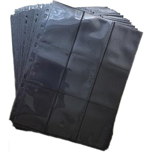 30 Pages/Lot 18 Pockets Board Game Cards Page Trading Card Protector for MGT/PKM Star Cards Album Top/Side Loading Pages