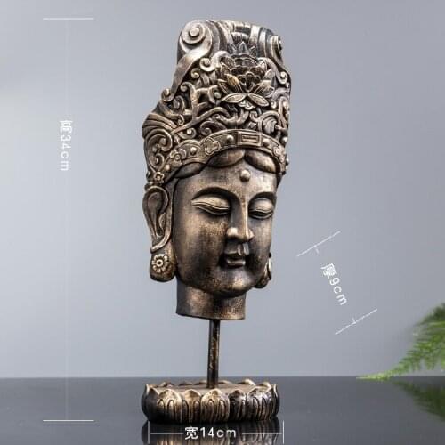 34CM LARGE 2020 SOUTHEAST ASIA HOME FAMILY PROTECTION DECORATE BUDDHA STATUES AVALOKITESVARA GUANYIN MAZU RETRO BUDDHA STATUE