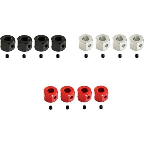4PCS 5mm to 12mm Metal Combiner Wheel Hub Hex Adapter for WPL D12 C14 C24 B14 B16 MN D90 D91 RC Car Upgrade Parts