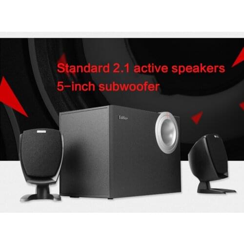 8W*2+12W Speaker R201T06 Computer Audio Home Subwoofer Desktop Wooden Multimedia Speaker with RCA Tone Knob High Fidelity