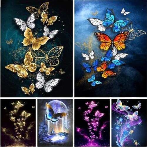DIY Diamond Embroidery 5D Diamond Painting Butterfly Diamond Mosaic Diamond Paint Portrait Pictures Of Rhinestones