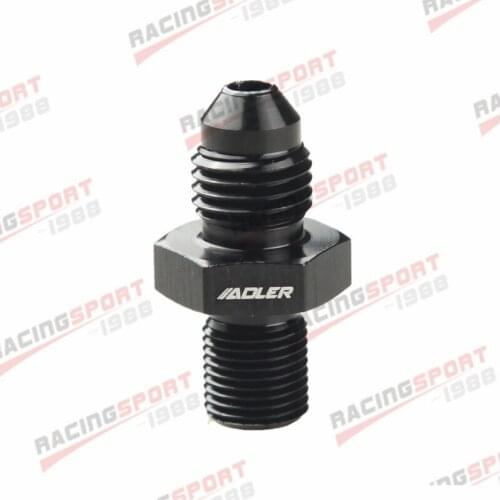 AN-8 AN8 -8AN 8AN Male To 1/4" BSP BSPP Straight Adapter Aluminum Black/Blue