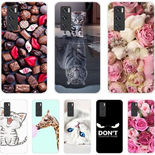 For Vivo V20 SE Case Cartoon Geometric Back Cover Protective Case Bumper 6.44" For Vivo V20 SE Silicone Soft TPU Phone Cover