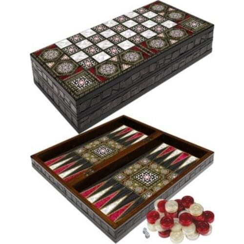 Wooden Backgammon Game Mahjong Traditional Turkish Board Game Suitable for Spending Fun Time with Friends Time Piece High Qualit
