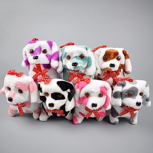 Kids Baby Electric Dog Toy Cute Plush Dog LED Light Eyes Walking Barking Puppy Children Toy Gift 12cm x 16cm x 9cm Random Color