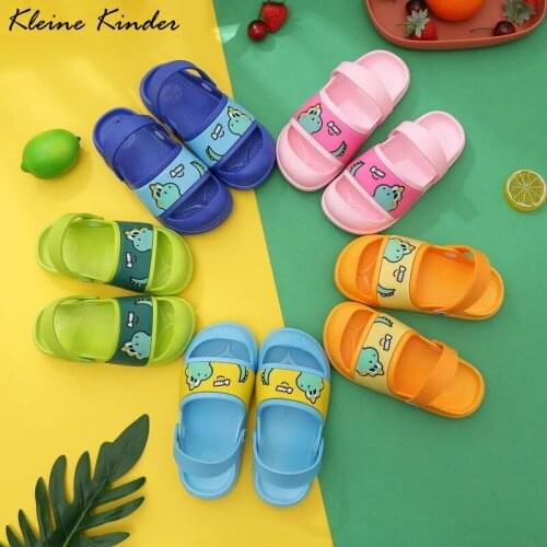 Kids Flip Flops 2020 Summer Outdoor Indoor Slippers Beach Swimming Slippers Dinosaur Print Anti-slip Water Boy Girl Aqua Shoes