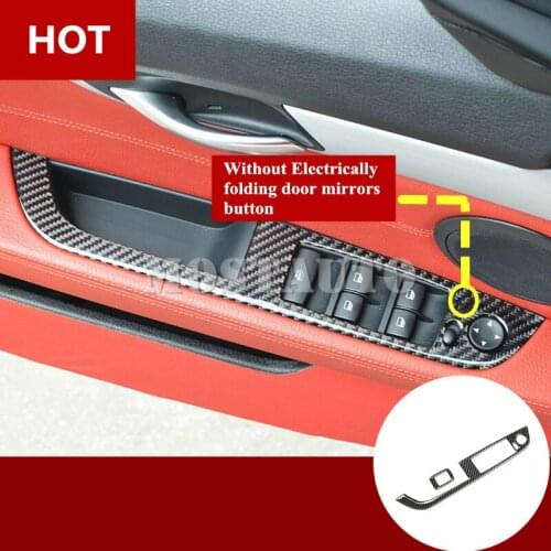 For BMW Z4 E89 Carbon Fiber Inner Car Door Window Switch Trim Cover 2009-2016 2pcs Car Accessories Interior Car Decor Car Trim