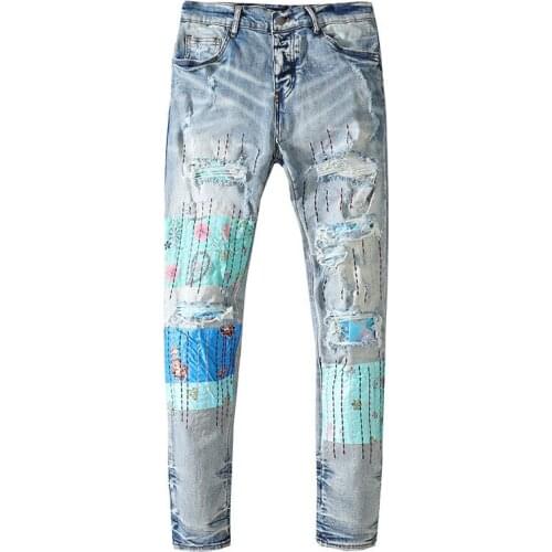 Рваные джинсы для мужчин ERENEJIAN China At AliExpress