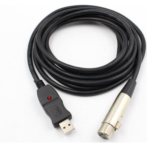 3m for Notebook MAC 2019 NEW USB Microphone Mic Link Cable Adapter Male XLR Female Cable for PC