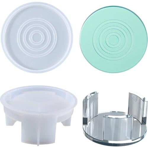 Coaster Epoxy Resin Mold Cup Mat Storage Box Stand Casting Silicone Mould DIY Crafts Home Decoration Making Tools