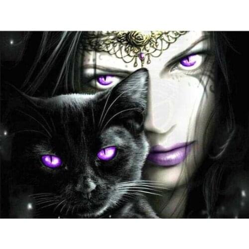 TOUOILP square full Diamond Painting Katten 17