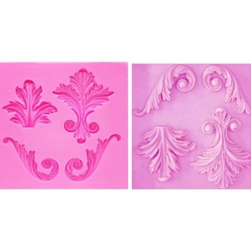 M0735 Retro Lace Leaf Silicone Cake Mold,3D Non-Stick Baking Mould For Chocolate Cookie DIY Fondant Cake Decoration Tools