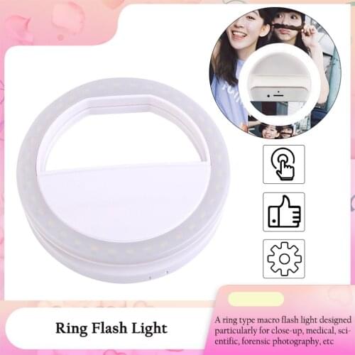 Mobile Phone Clip Selfie LED Automatic Flash For Cell Phone Smartphone Round Portable Selfie Flashlight Mini Camera Flashlight