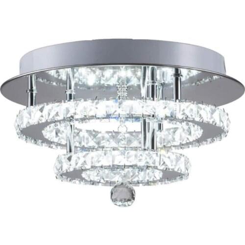 Fashion crystal led Ceiling lamp stainless steel led lamps living High power bright 36W ceiling lamps led lustre ceiling lightin