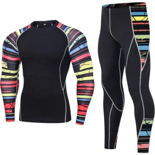 Motorcycle Jacket Moto Base Layer Quick Dry Suit Motorbike Breather Compression Sport Running Set Tight Long Sleeve Top + Pants