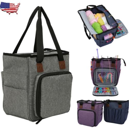 2020 Newest Hot Knitting Storage Bag Wool Tote Crochet Hook Needles Accessories Organizer Holder