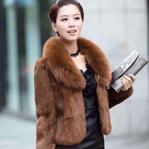 New 2020 Autumn Winter Imitation Fur Coat Women Jackets Short Slim Temperament Faux Fur Jacket Elegant Fashion Coat Women Coat