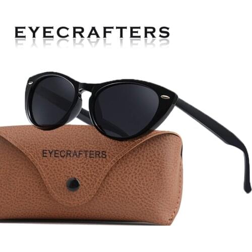 EYECRAFTERS 2020 New Men Women Brand Polarized TR Cateye Sunglasses Classic Male Eyewear Sun Glasses Retro Travel Oculos Gafas