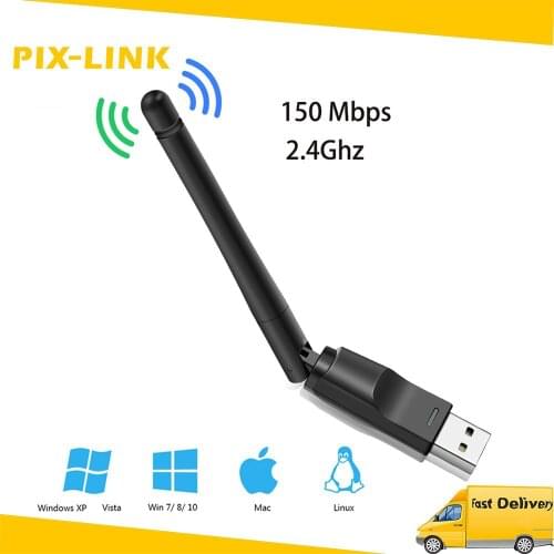 PIXLINK USB Wifi Adapter 150Mbps 2.4Ghz Antenna Ethernet Wi-fi dongle USB2.0 Lan Wireless Network Card For Windows MAC Linux