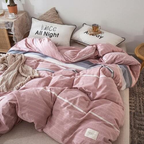 Washed Cotton Linen Duvet Cover Home Quilt Cover Japan Style Double Couple Bed Set King Full Twin Queen Size 220x240cm Edredon