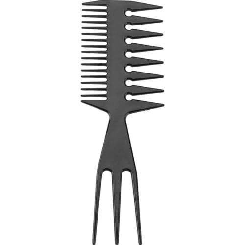 Black Double-sided Teeth Comb Fishbone Hair Comb for Salon Hairdressing Kit Hair Cutter Comb Double Side Haircut