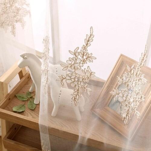 European Style Curtains For Living Room And Bedroom Light Luxury Embroidered Thick Curtains Finished Product Customization