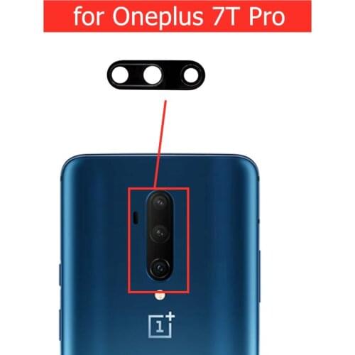2pcs for Oneplus 7T Pro Back Camera Glass Lens Rear Camera Glass with 3M Glue Repair Spare Part