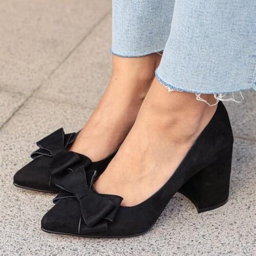 Mio Gusto Brand Liz Black, Wine Red, navy-Blue Color High Quality 7Cm Heel Height Women 's Pumps Shoes