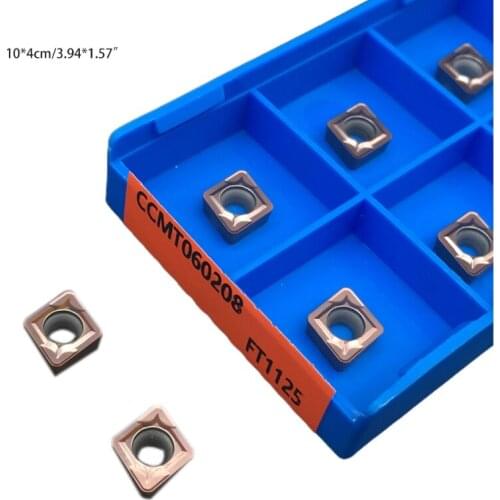 K1KA CCMT060208/04 FT1125 Milling Carbide Insert for Lathe Coated Carbide High Impact Strength Replacement Cutting 10x/Box