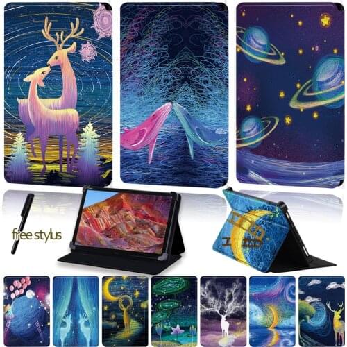 Universal Tablet Case for 8"/8.4"/10"/10.8"Huawei MediaPad M1/M2/M3/M5/M6 Smart PU Leather Shockproof Tablet Cover Stand Case