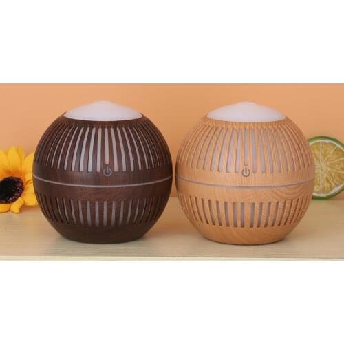 130ML Light Wood/ Dark Wood/ Wihte/ Pink 4 Color Air Humidifier USB Aroma Diffuser Colorful Night Light ABS Material