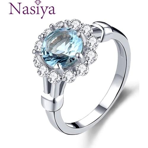 925 Sterling Silver Zircon Rings For Women Luminous Female Fine Jewelry Prong Setting Luxury CZ Stone Ring