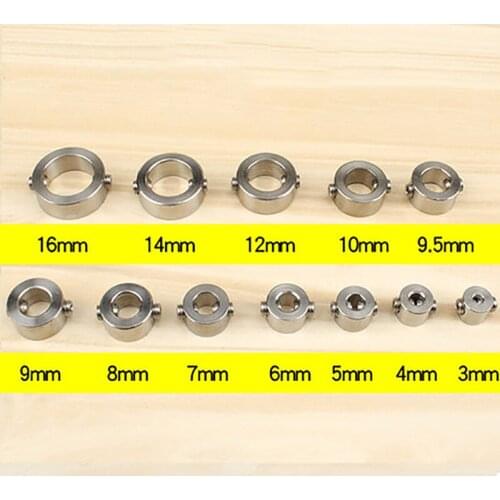 1 Set 3-16mm Bit Limit Ring Stainless Steel Woodworking Drill Bit Kit Drill Bit Depth Stop Controlled Collar Ring With Wrench