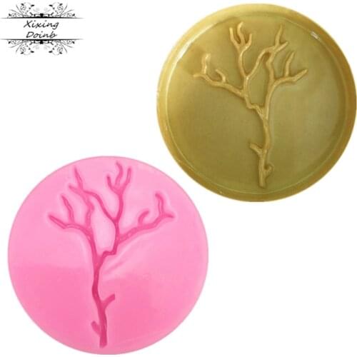 1Pcs Halloween tree branches silicone mold biscuits chocolate candy candy biscuits cake decoration tools