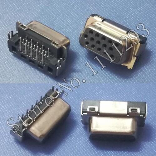 10pcs/lot VGA Jack Socket Connector for Acer aspire E5-471G V3-472G Lenovo G460 Z460 G560 Z560 Y480 Laptop PCB to Top H = 6.0