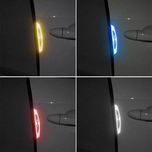 2PCS Car reflective sticker door frame protection for Ferrari bmw audi ford toyota kia honda mazda hyundai peugeot mitsubishi