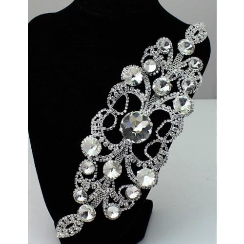 20Pcs Sew On Strass Applique Rhinestone For Wedding Belt Patch Crystals Glass For Bridal Headband Trim Free Shipping