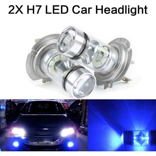 2X H7 LED Car Headlight High/Low 10000W 150000LM COB Kits Fog Light 6000K White Daytime Running Light Bulb Turning Parking Bulb