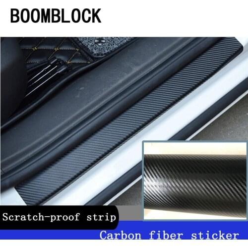 Car Styling 3D 5D Stickers For Ford Focus 2 3 VW Passat B6 B5 B7 B8 Toyota Avensis Skoda Rapid Door Pedal Threshold Accessories