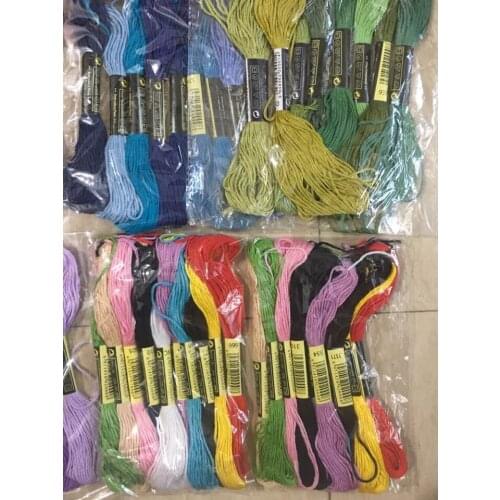 8pcs/Set Similar DMC Threads Cross Stitch Floss Cotton 8 meters Embroidery Thread Floss Sewing Skeins Craft Knitting