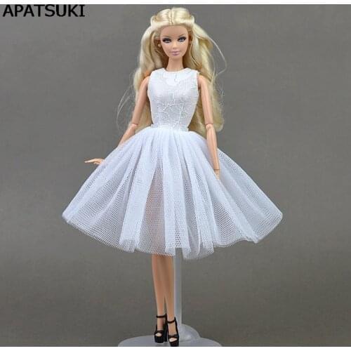 White 1/6 Doll Accessories For Barbie Doll Clothes Costume Ballet Dress Lace Skirt Dress Clothes For Barbie Doll Christmas Gift
