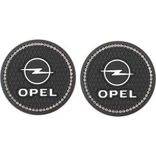 Car Diamond Water Coasters Storage Mat For Opel OPC H G J Corsa Insignia Astra Antara Zafira Anti-slip Pad Interior Accessories
