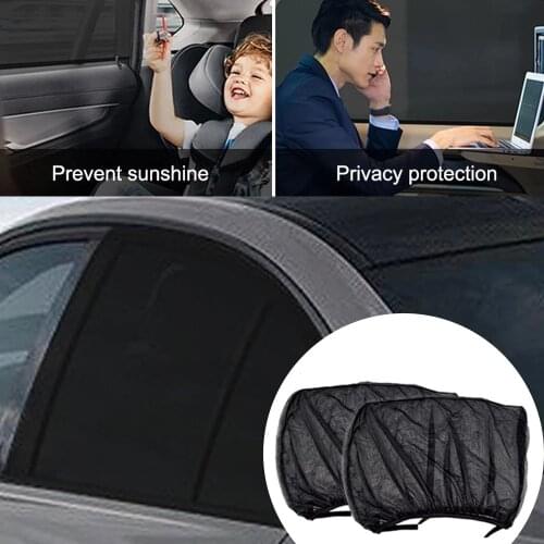 Car Sun Shade Side Window Sunshade Cover UV Protect Sun shade Perspective Mesh Sun Visor Protection Window Film Anti-mosquito