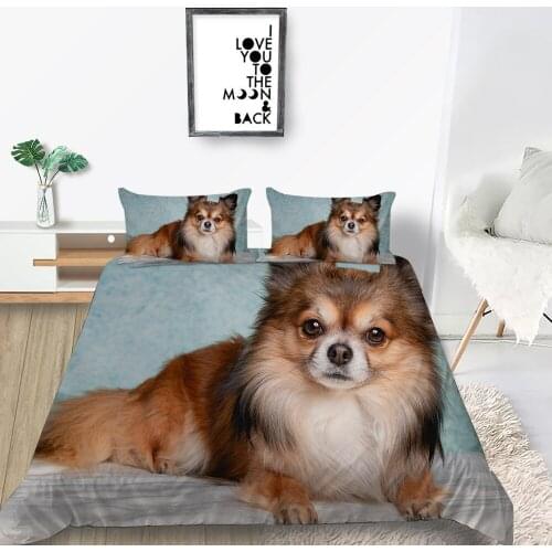 Butterfly Dog Bedding Set Double Cute Fashionable 3D Lifelike Duvet Cover King Queen Twin Full Single Unique Design Bed Set
