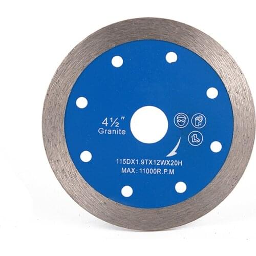 DB35 Porcelain Ceramic Tiles Cutting Disc 4.5 Inch D115mm Hot Press Sintered Diamond Saw Blades Whole Continuous Segment 10PCS