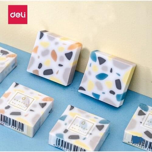 Deli Eraser Pencil 25pcs Cute Erasers for Kids School Stationery Supplies Cool Prizes Novelty Items Wholesale Items Cute Erasers