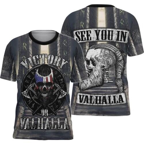 3D Printed Mens t shirt Myth Vikings God Warrior Odin Tattoo Harajuku Fashion Short Sleeve Summer Casual Unisex O-Neck Tops